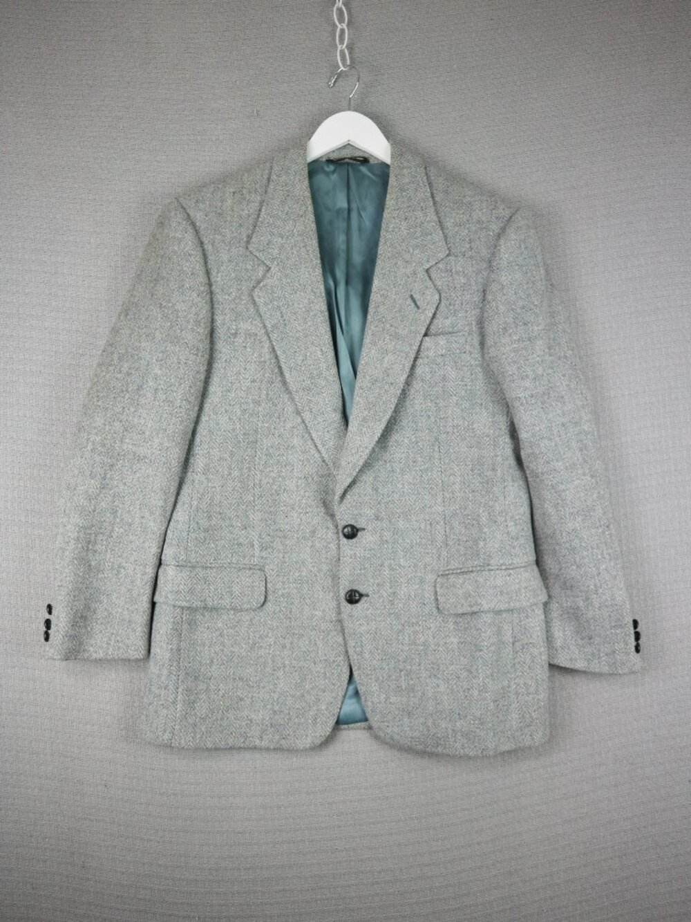 Vintage Harris Tweed Pure Wool Handwoven Classic Hunting Jacket Blazer 40R